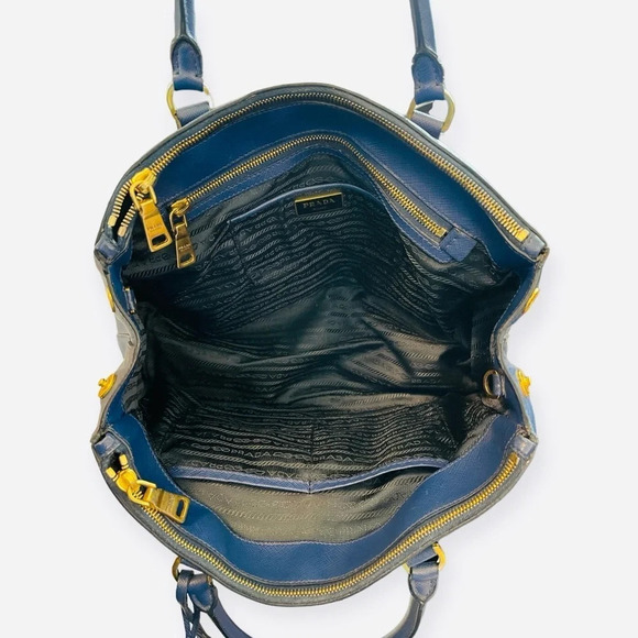 PRADA Galleria Lux Large Saffiano Double Zip Satchel Tote - Picture 4 of 16